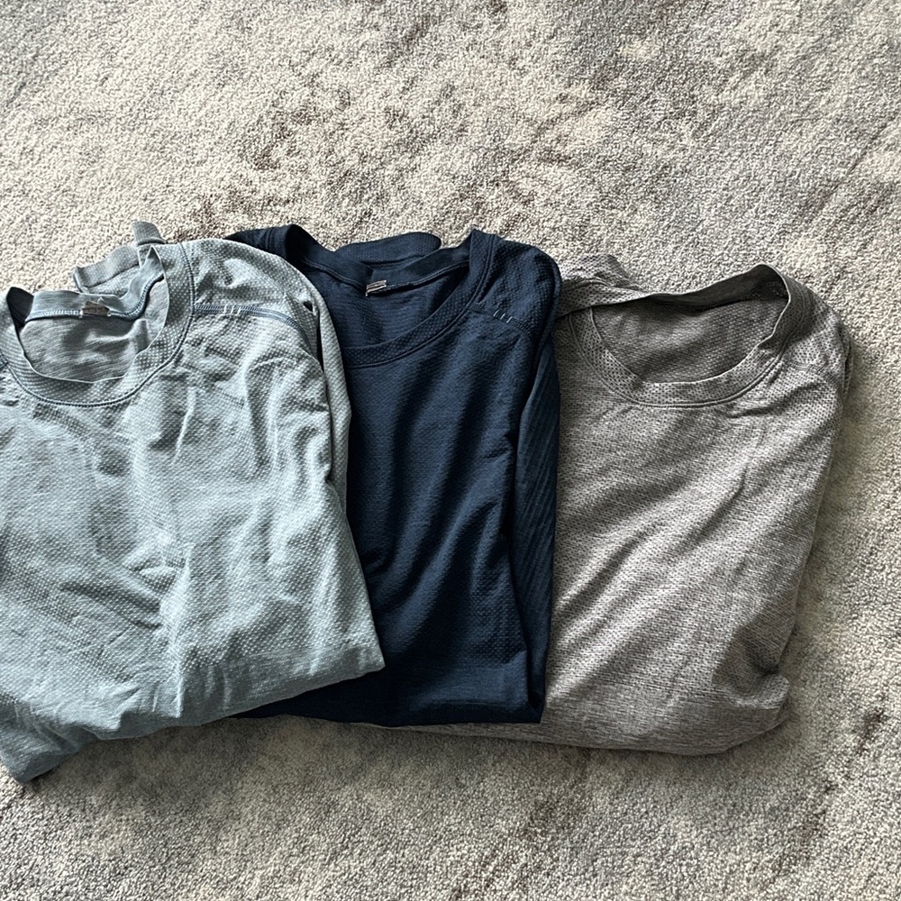 Men's Casual Shirt Set - Blue, navy, and Gray